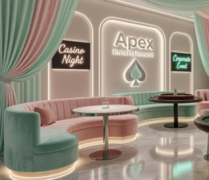 Personalizowane dekoracje casino z brandingiem firmy